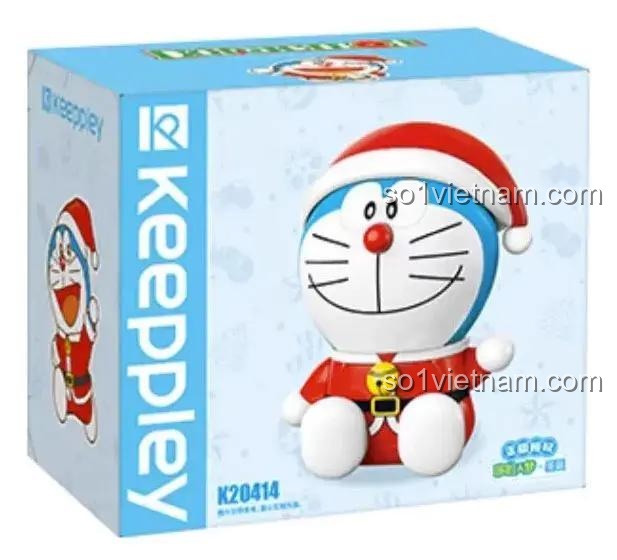 Hộp đồ chơi mô hình Keeppley K20414 Doraemon tròn trĩnh, bộ lắp ghép Doraemon Giáng Sinh, quà tặng cho bé trai bé gái 6 tuổi.
