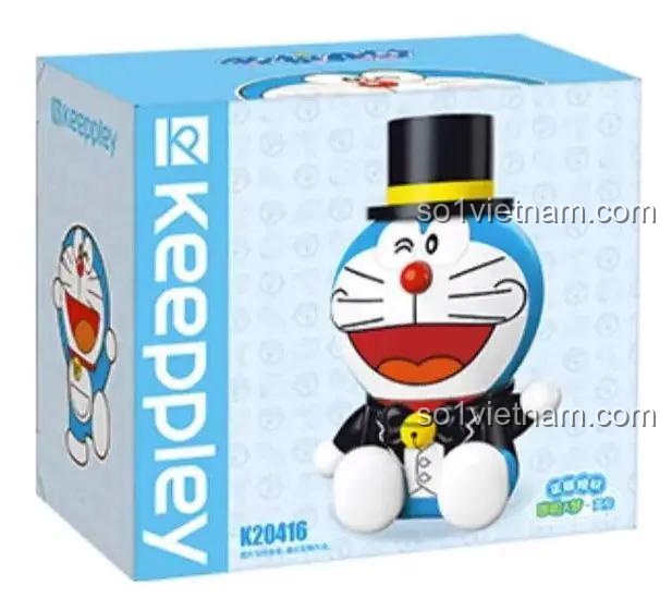 Hộp đồ chơi mô hình Keeppley K20416 Doraemon phong cách Anh Quốc, bộ xếp hình cho bé 6 tuổi giá rẻ