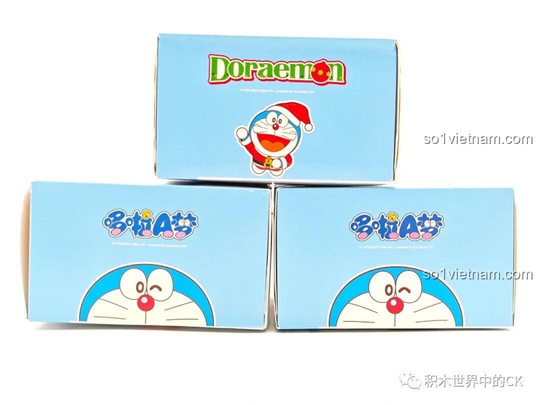 Bộ sưu tập đồ chơi lắp ráp Keeppley K20416 Doraemon dáng tròn, bao gồm phiên bản Anh Quốc, Giáng Sinh và Thỏ