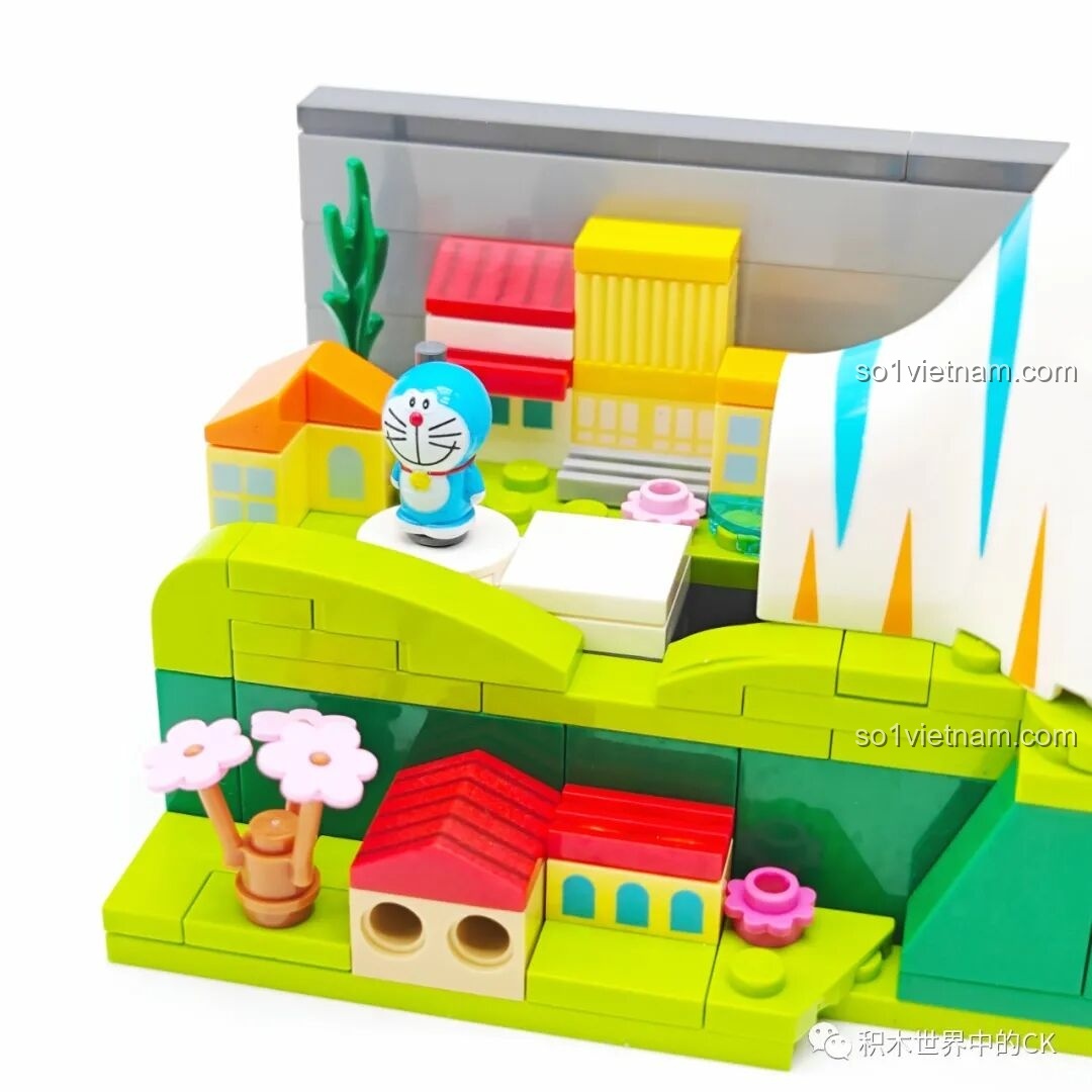 Chi tiết cây hoa anh đào trong bộ Keeppley K20417