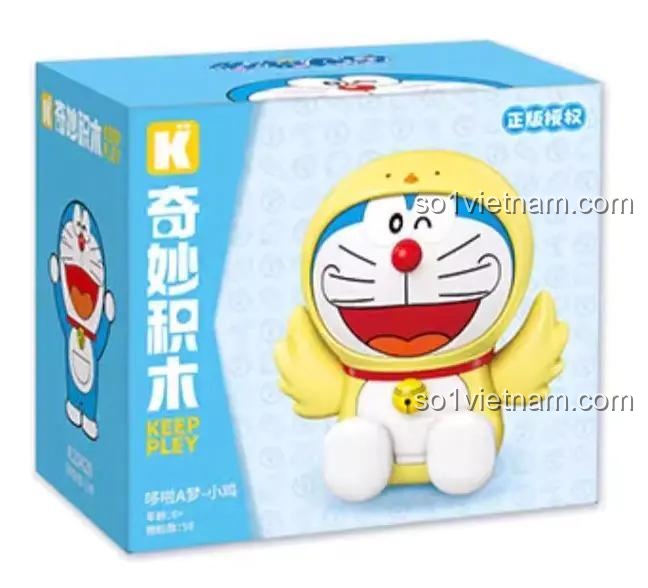 Hộp sản phẩm và mô hình Doraemon: Gà con Keeppley K20420