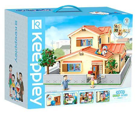 Bộ lắp ghép Nhà của Nobi Nobita, đồ chơi mô hình Ngôi nhà của Doraemon và Nobita Keeppley K20422, hộp sản phẩm có đèn LED, phù hợp cho trẻ em 8 tuổi, giá tốt.