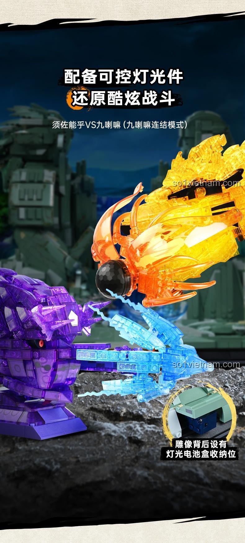 Các nhân vật minifigure đi kèm bộ lắp ghép Keeppley K20527 Naruto Shippuden: Thung lũng Cuối cùng