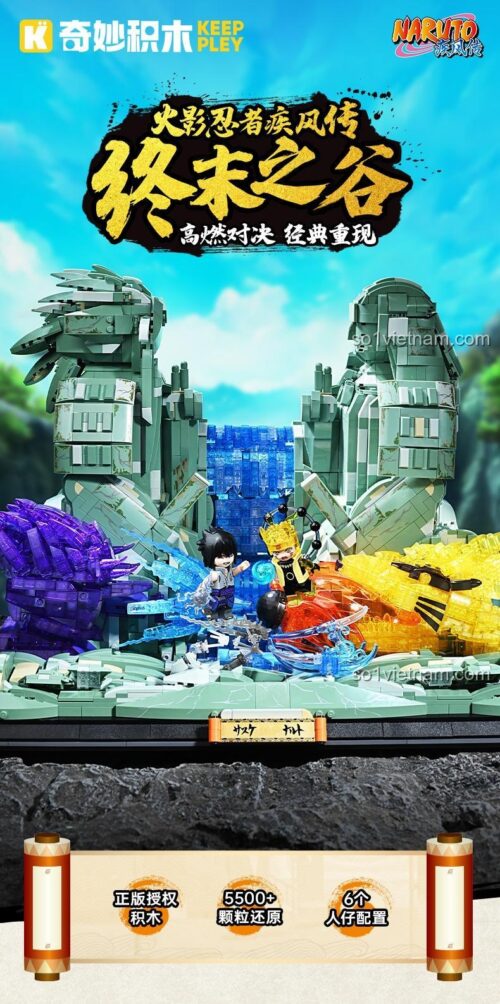 Mô hình Keeppley K20527 Naruto Shippuden: Thung lũng Cuối cùng tái hiện cảnh chiến đấu