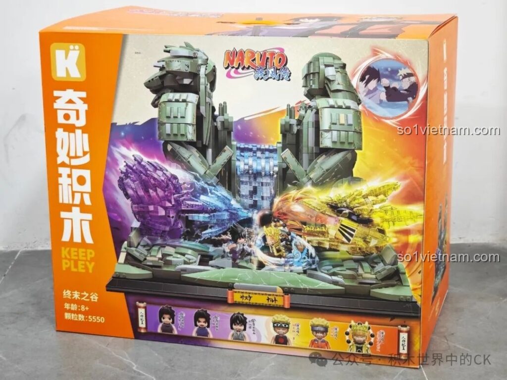 Hộp bộ lắp ráp Keeppley K20527 Naruto Shippuden Thung Lũng Cuối Cùng