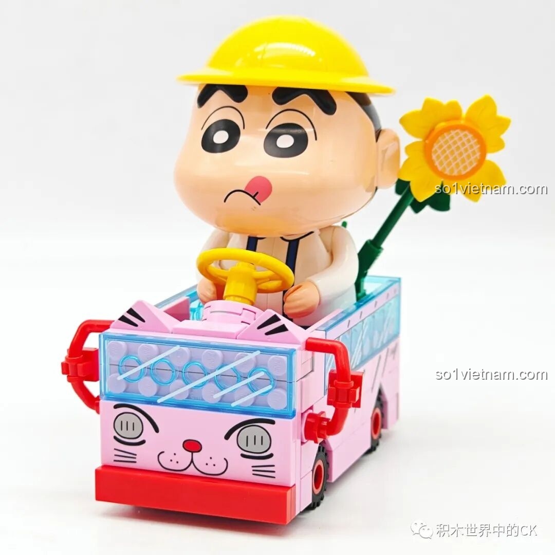 Ba mô hình Keeppley K20618, K20619, K20620 phiên bản Shin-chan hoàn thiện nhìn từ phía sau