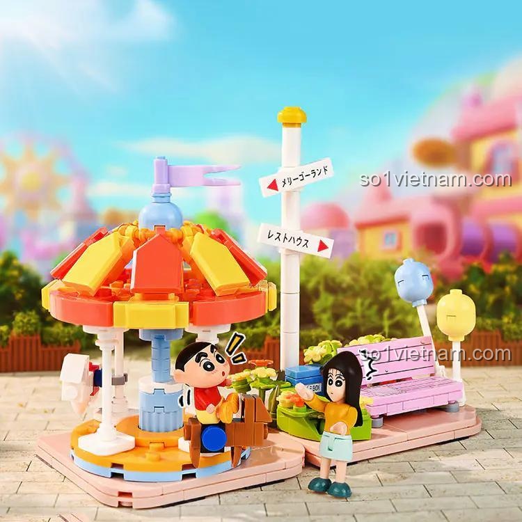 Mô hình tổng thể Keeppley K20622 Khu vui chơi giải trí Crayon Shin-chan