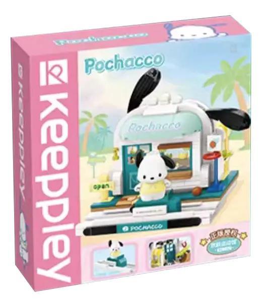 Hộp sản phẩm bộ lắp ghép Pochacco K20820 của Keeppley. Món quà giá rẻ cho bé gái 6 tuổi mê Sanrio.
