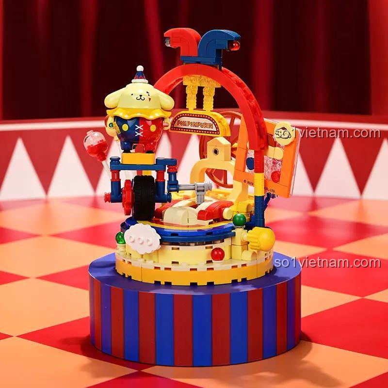 bộ xếp hình Gánh xiếc ma thuật Sanrio K20826, đồ chơi sáng tạo cho bé gái