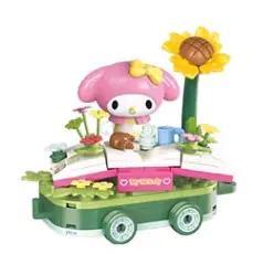Đồ chơi lắp ghép Keeppley K20831 My Melody, bộ xếp hình Xe hoa Sanrio với My Melody dã ngoại bên bờ biển, phù hợp con gái 12 tuổi.