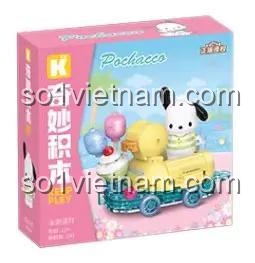 Hộp bộ lắp ghép Keeppley K20835, đồ chơi mô hình Pochacco Sanrio, quà tặng bé gái 12 tuổi giá rẻ