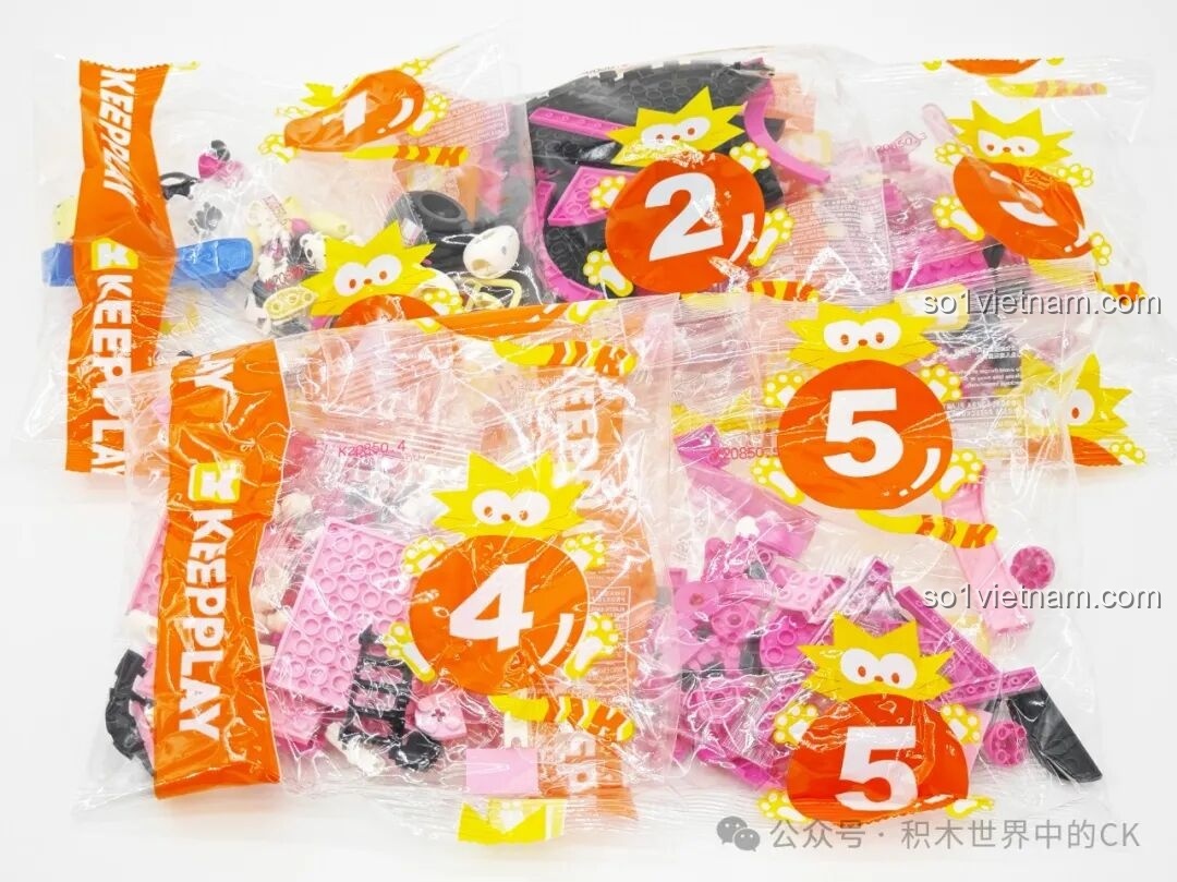 Các túi mảnh ghép của bộ K20850 Keeppley Sanrio Broadway