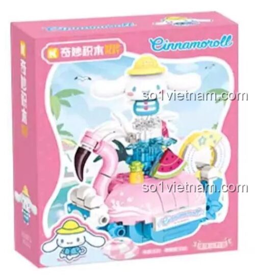 bộ lắp ghép Cinnamoroll trên hồng hạc nổi Keeppley K20873, đồ chơi lắp ghép dễ thương cho bé gái 12 tuổi, giá tốt