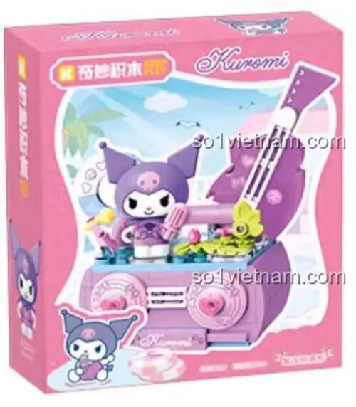 Hộp bộ lắp ghép Keeppley K20874 Kuromi Đài Radio Cổ Điển, đồ chơi mô hình Kuromi Sanrio, giá rẻ.