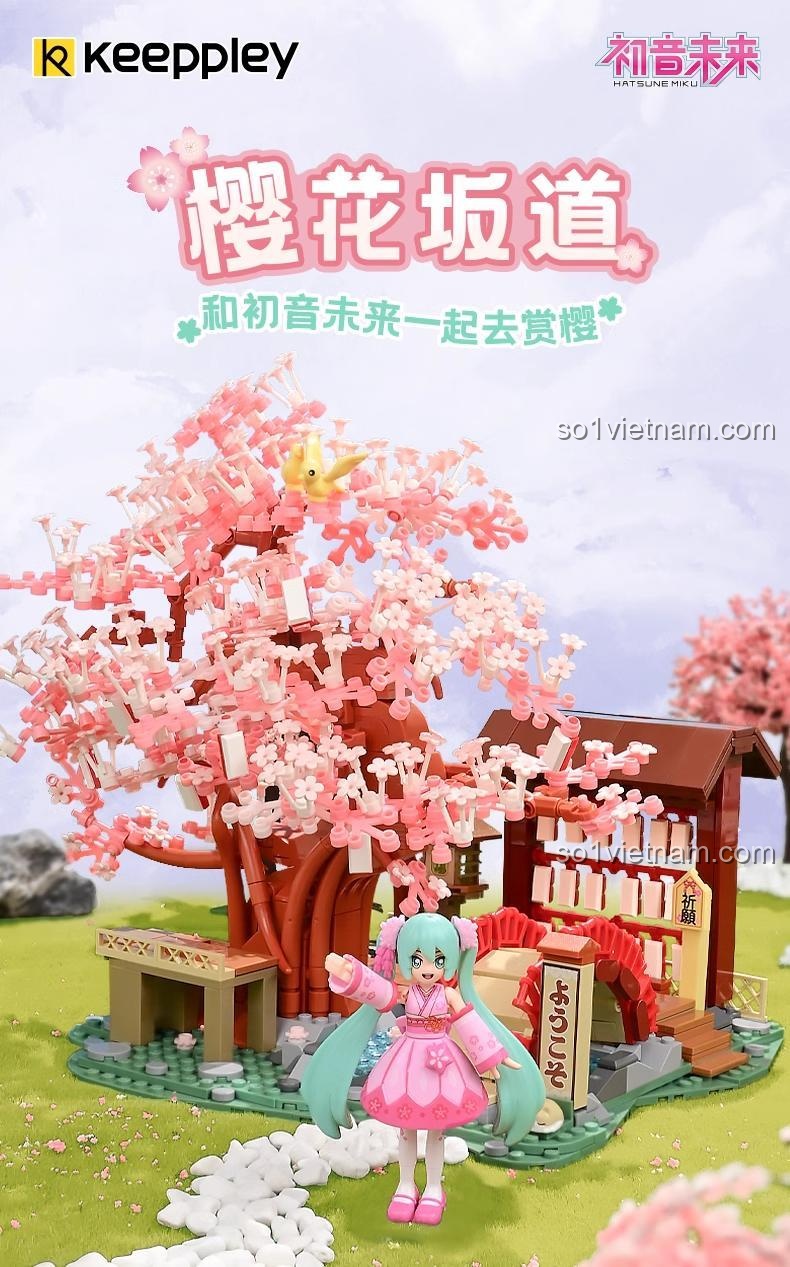 Toàn cảnh bộ đồ chơi K20901 đã lắp ráp, khung cảnh lãng mạn, chất lượng tốt cho con gái 8 tuổi.