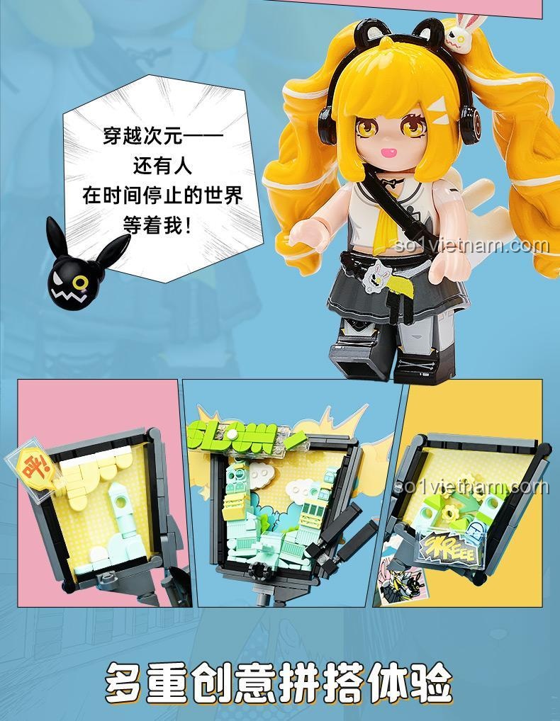 Minifigure Angela Keeppley K21104, đồ chơi xếp hình 21104, nhân vật Angela Keeppley, cho bé gái 6 tuổi, giá hời.