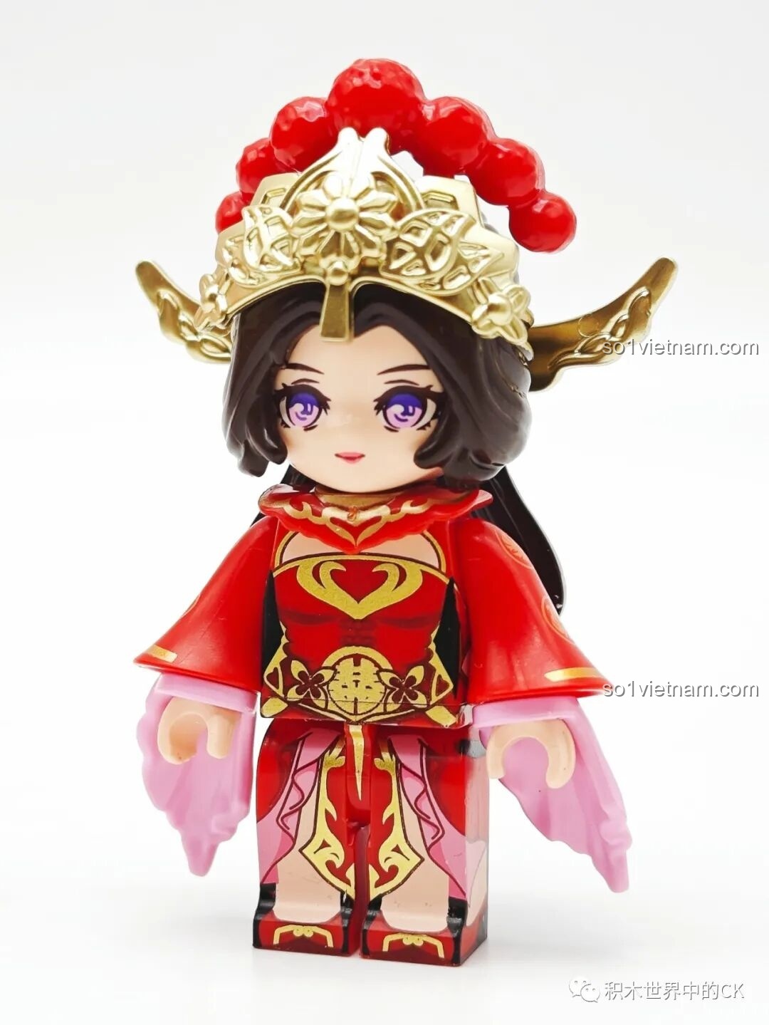 Chi tiết bàn trà và vòng tròn trung tâm trên sân khấu của bộ Keeppley K21105 