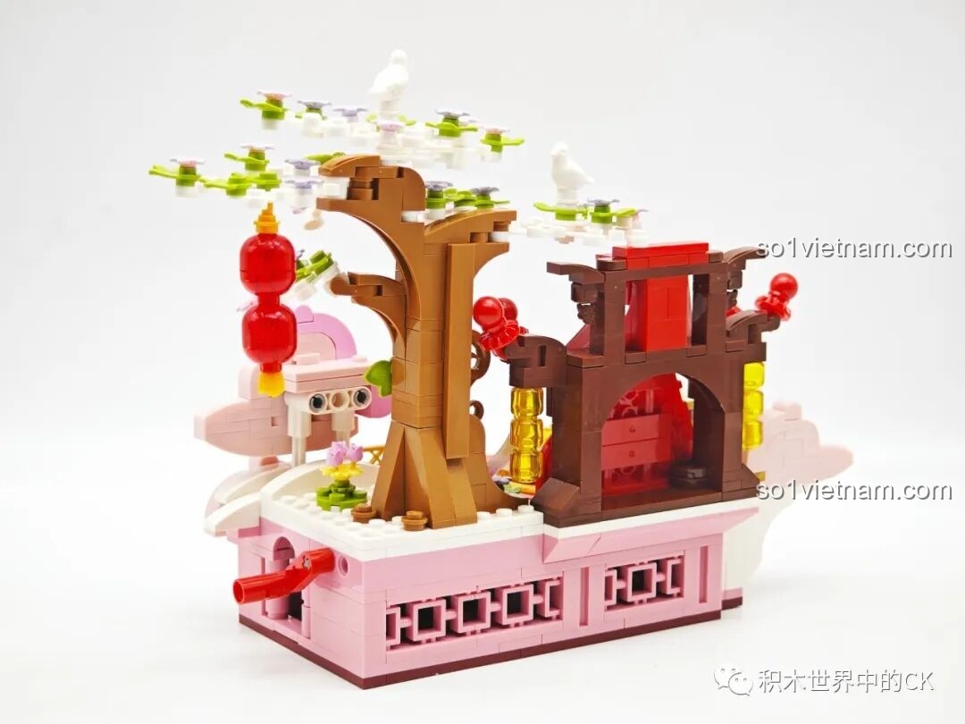 Cận cảnh mặt sau của nhân vật Tôn Ngộ Không trong bộ Keeppley K21105 