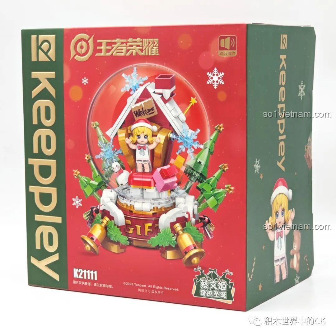 Mặt trước hộp bộ lắp ráp Keeppley K21111 Thái Văn Cơ Kỳ Tích Giáng Sinh