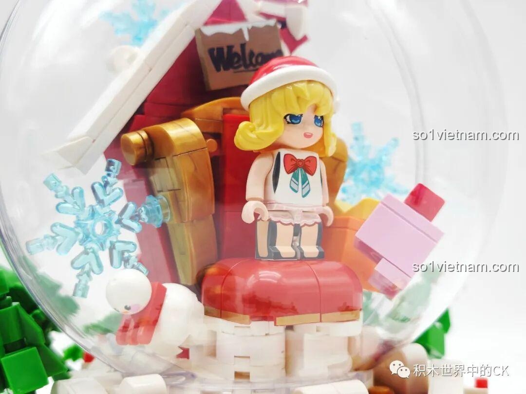 Toàn cảnh bộ Keeppley K21111 Thái Văn Cơ Giáng Sinh từ góc khác