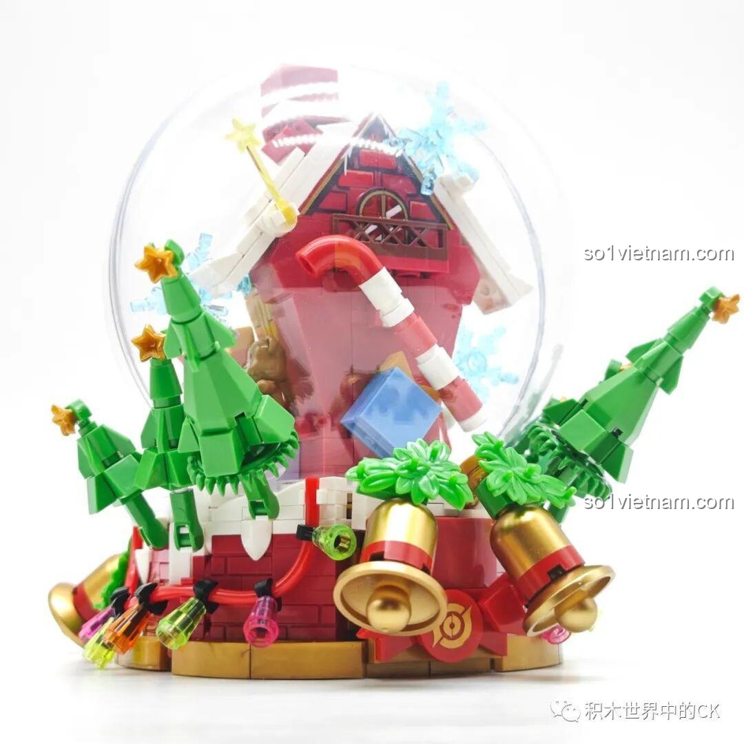 Thành phẩm bộ Keeppley K21111 Thái Văn Cơ Giáng Sinh với ánh sáng