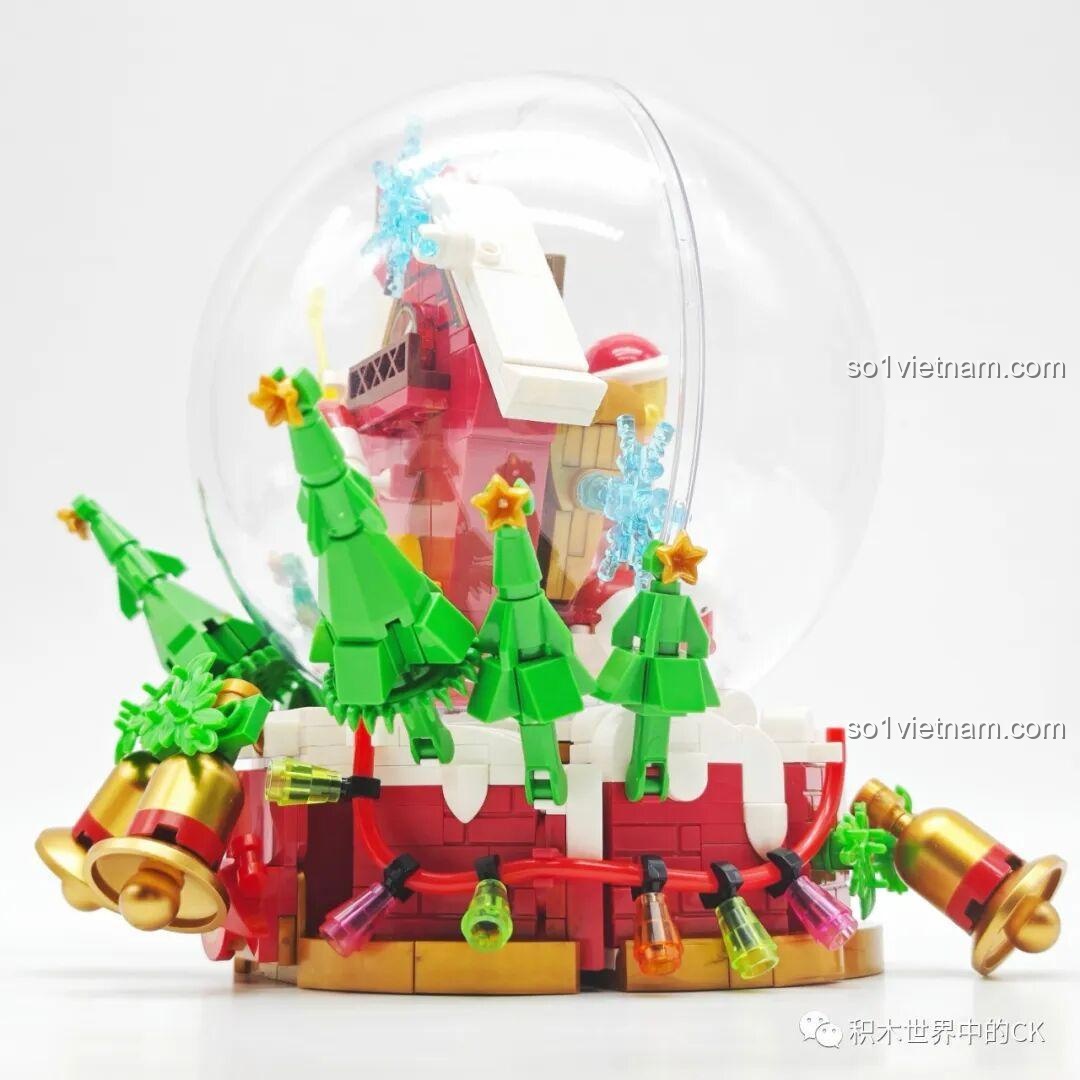 Chi tiết dây đèn trên bộ Keeppley K21111 Thái Văn Cơ Giáng Sinh