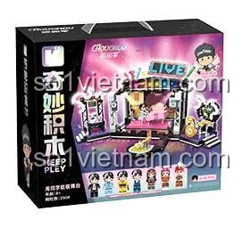 Hộp sản phẩm bộ lắp ghép Keeppley K21301 Sân khấu Âm nhạc "Chouchou", 1592 mảnh, 7 minifigures, đồ chơi giáo dục cho bé 8 tuổi