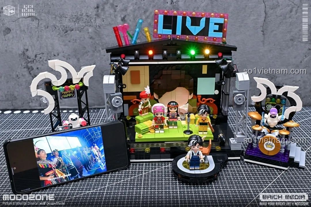 Kết hợp bộ lắp ráp Keeppley K21301 với điện thoại