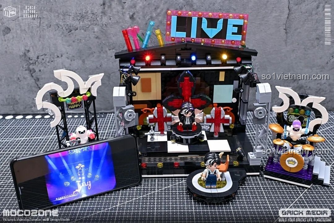 Kết hợp bộ lắp ráp Keeppley K21301 với điện thoại