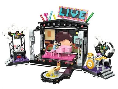 Mô hình sân khấu âm nhạc "Chouchou" K21301 của Keeppley, bộ lắp ghép 1592 mảnh, có đèn LED, 7 minifigures, kích thước 42x23x26cm, đồ chơi giáo dục cho bé 8 tuổi