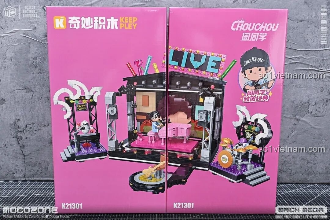 Các túi chi tiết được đánh số của bộ lắp ráp Keeppley K21301