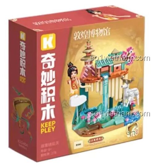 Hộp sản phẩm Bộ Lắp Ghép Keeppley K21404 Mô Hình Sáo Dọc Cổ, Mô Hình Kiến Trúc Truyền Thống, Đồ Chơi Sáng Tạo