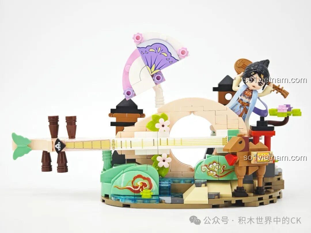 Hoa anh đào trong bộ lắp ghép Keeppley K21404 Sáo Dọc