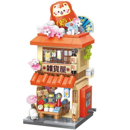 Bộ lắp ghép Keeppley K28023 Cửa hàng Tạp hóa Thập niên - Mô hình kiến trúc Nhật Bản độc đáo cho bé 6 tuổi