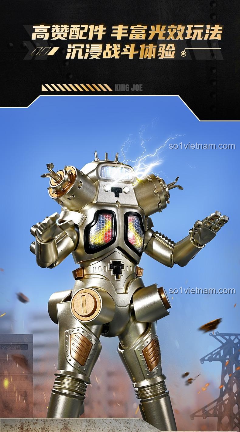 Bộ xếp hình K75161 Robot King Joe có thiết kế lưng và ba lô chi tiết, tái hiện chân thực.