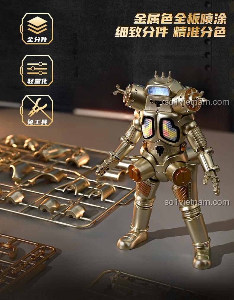75161 Robot King Joe với khung xương tùy chỉnh mới, khớp nối nâng cấp, độ chính xác cao.