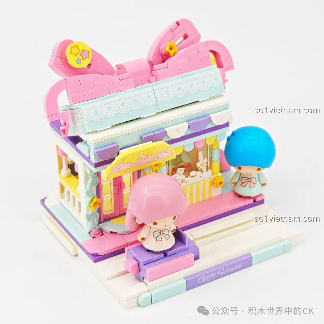 Quá trình lắp ghép Keeppley K20851 Little Twin Stars Ngôi nhà Quà tặng - Bước đầu