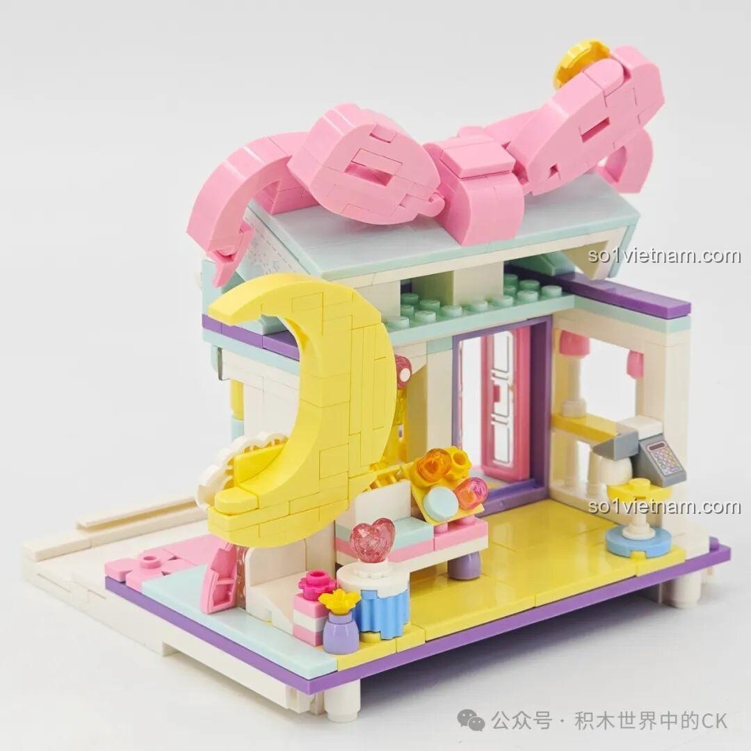 Quá trình lắp ghép Keeppley K20851 Little Twin Stars Ngôi nhà Quà tặng - Lắp chi tiết trang trí