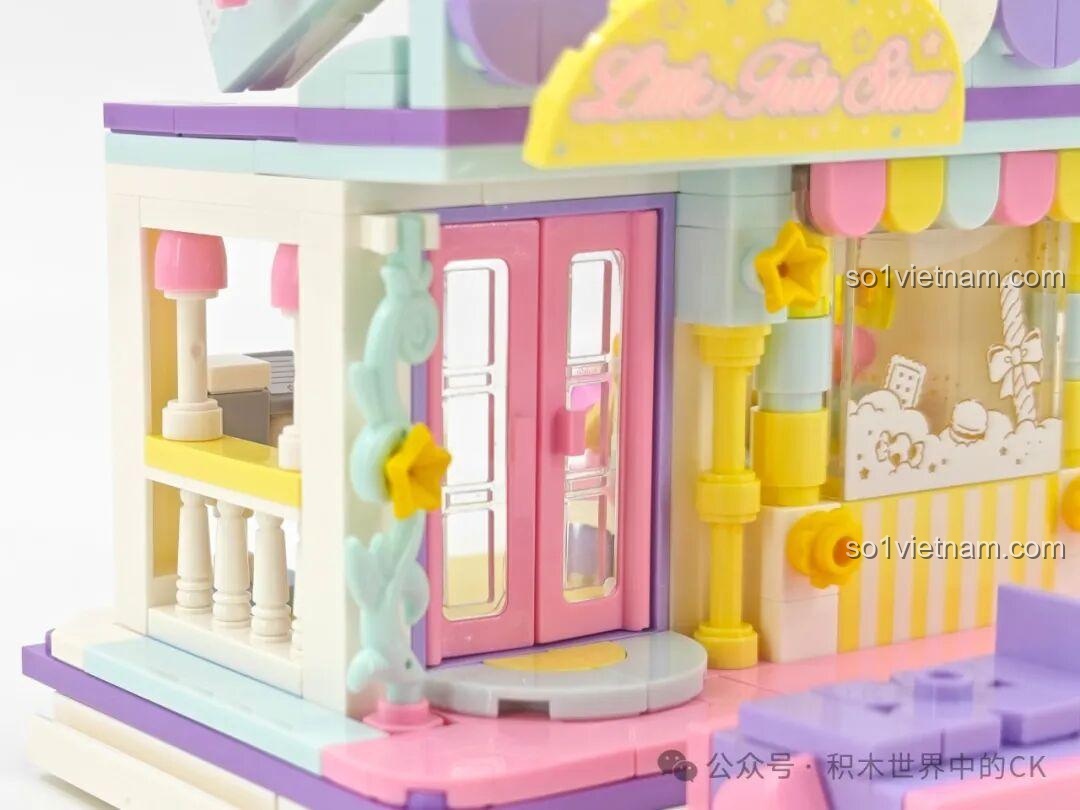 Mô hình hoàn thiện Keeppley K20851 Little Twin Stars Ngôi nhà Quà tặng nhìn từ phía sau