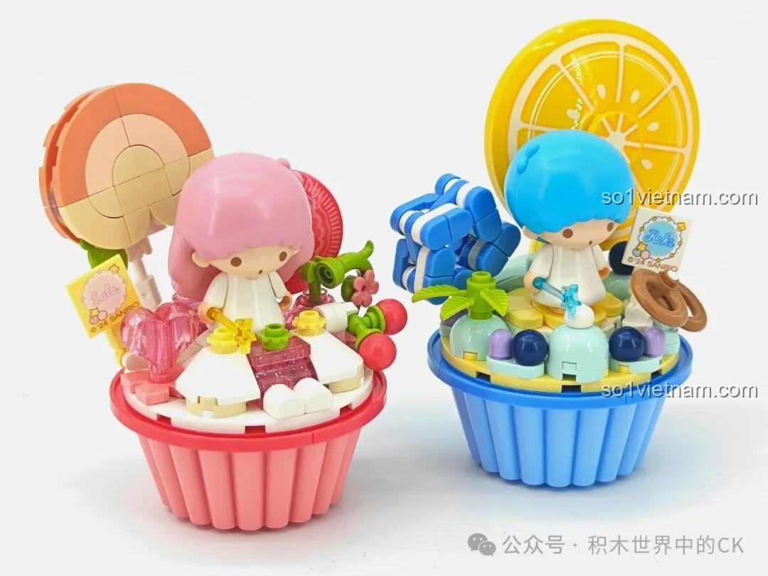 Chi tiết các món quà nhỏ bên trong mô hình hoàn thiện Keeppley K20851 Little Twin Stars Ngôi nhà Quà tặng