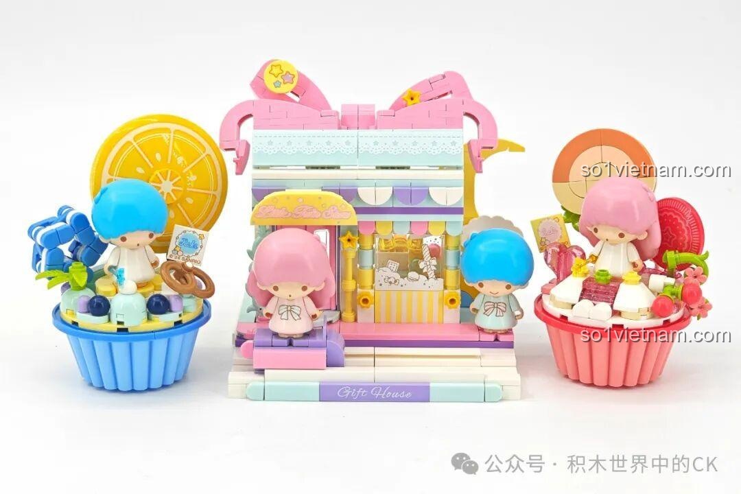 Tổng quan mô hình hoàn thiện Keeppley K20851 Little Twin Stars Ngôi nhà Quà tặng