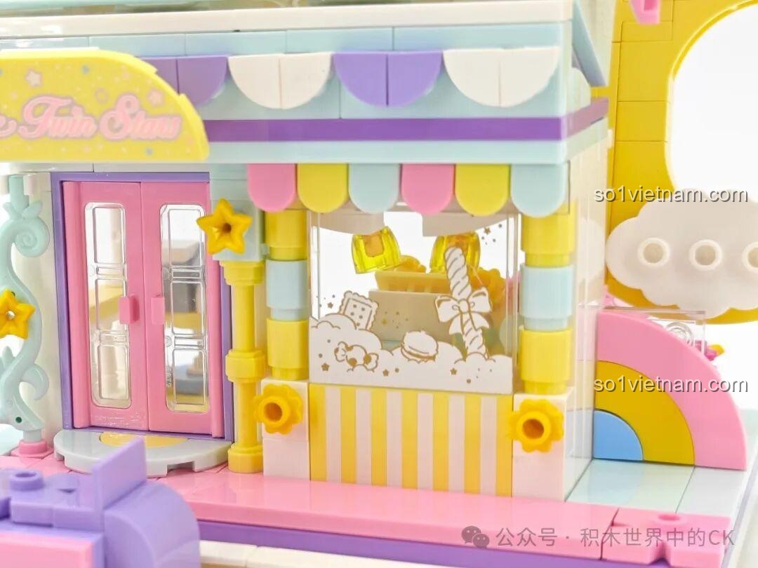 Mô hình hoàn thiện Keeppley K20851 Little Twin Stars Ngôi nhà Quà tặng nhìn từ bên