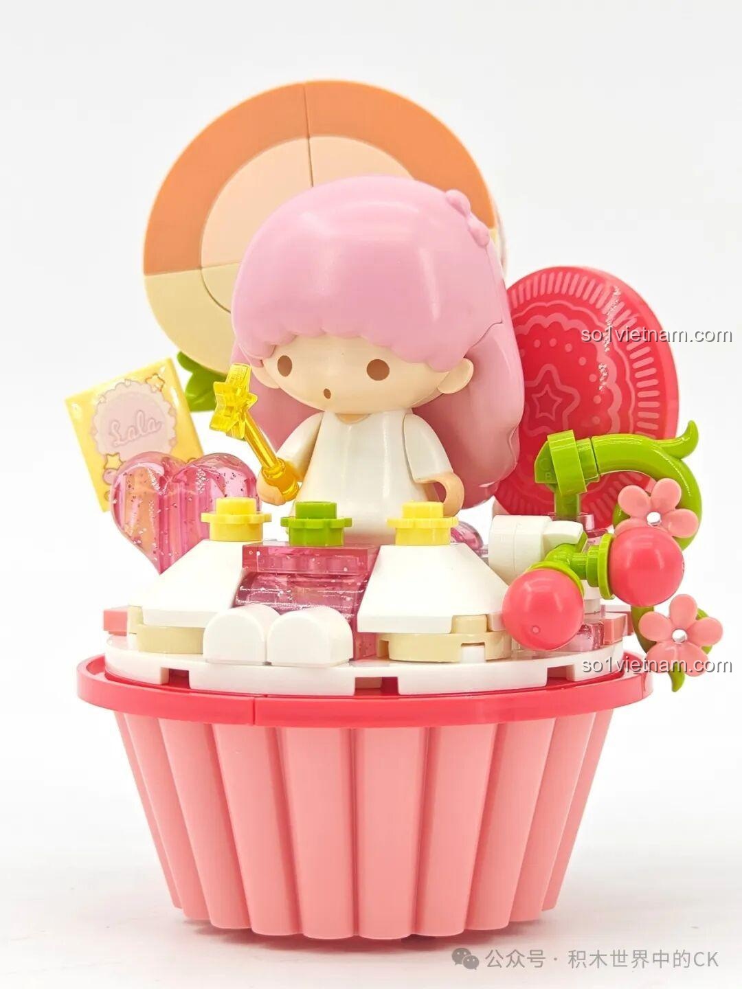 Mô hình hoàn thiện Keeppley K20851 Little Twin Stars Ngôi nhà Quà tặng với minifigure Kiki và Lala