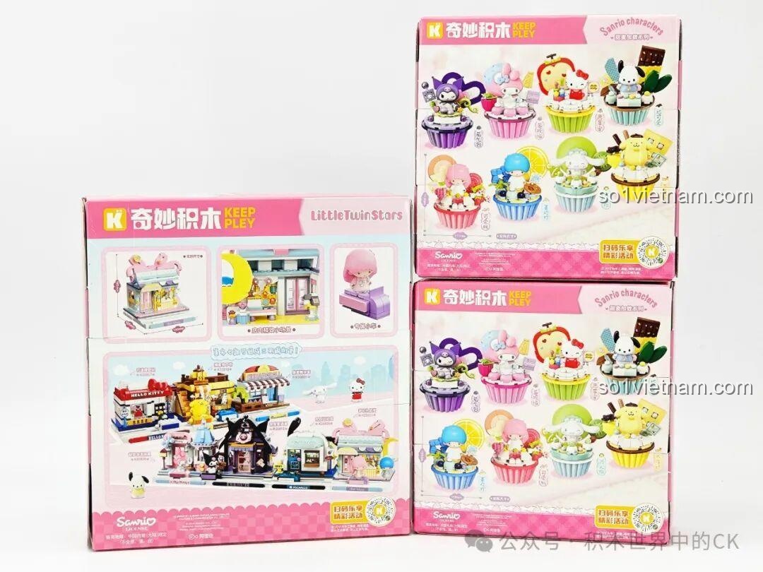 Chi tiết hộp sản phẩm Keeppley K20851 Little Twin Stars Ngôi nhà Quà tặng