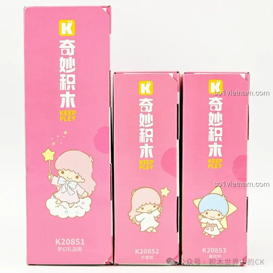 Minifigure Kiki và Lala đi kèm bộ lắp ghép Keeppley K20851 Little Twin Stars