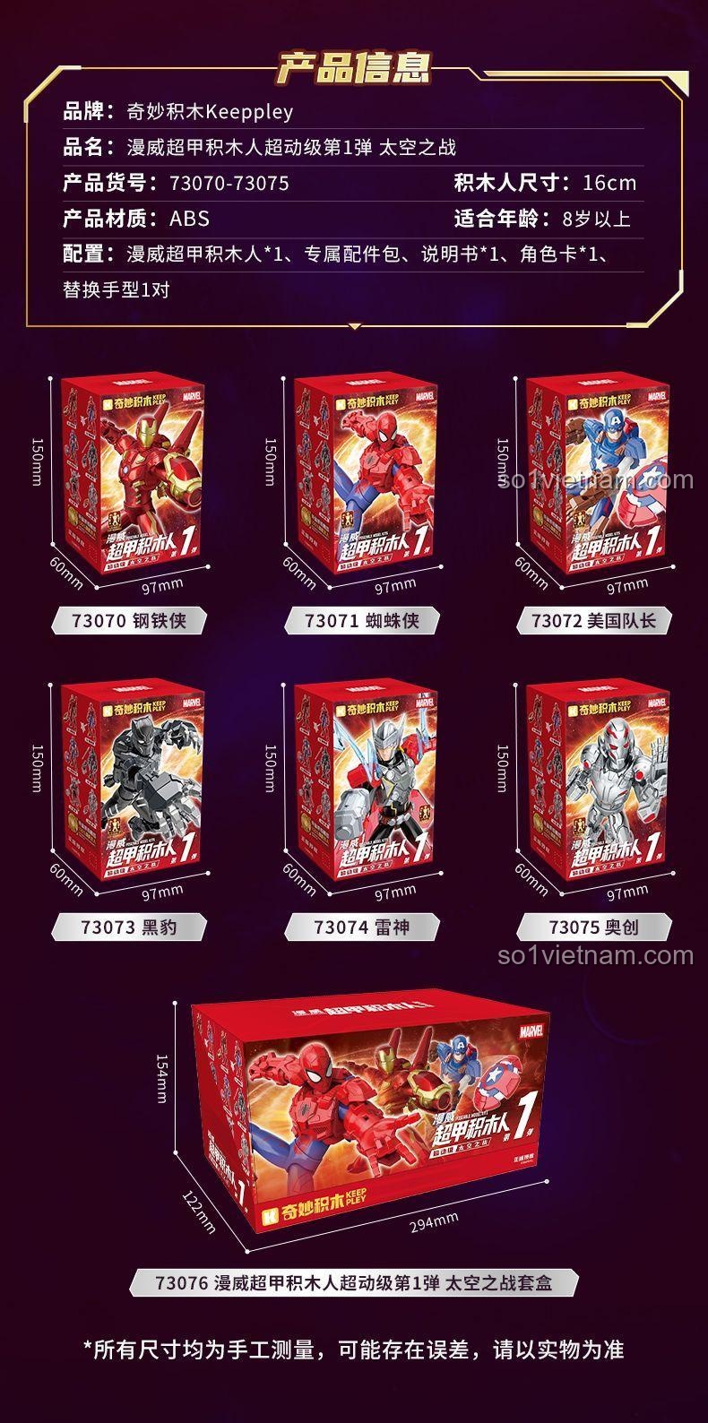 Mô hình Spider-Man lắp ghép từ Bộ Lắp Ghép Marvel Keeppley 73071