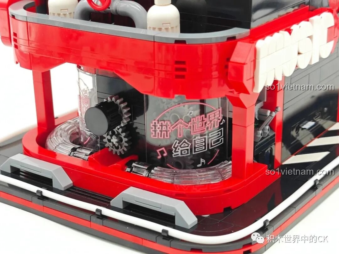 Thành phẩm loa của Máy hát đĩa than Keeppley nhìn từ cạnh phải.