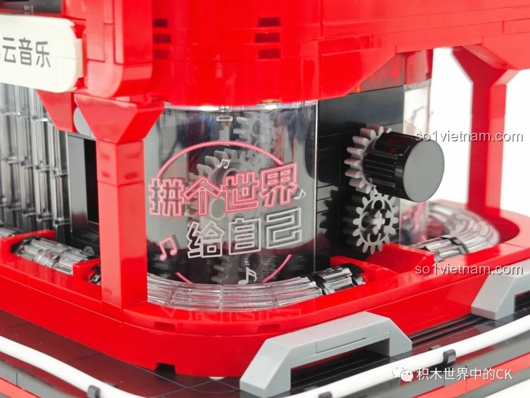 Thành phẩm loa của Máy hát đĩa than Keeppley nhìn từ phía sau.