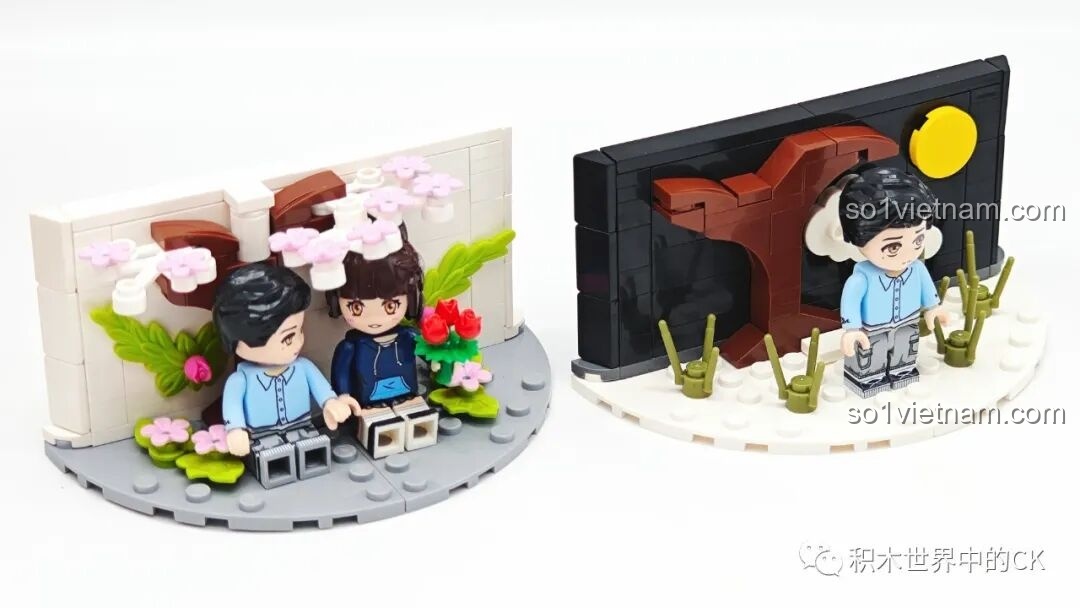 Thành phẩm Máy hát đĩa than Keeppley nhìn từ trên cao.