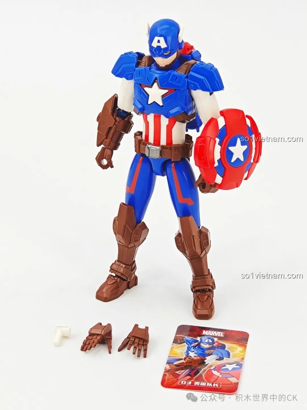 Mô hình Thor của Keeppley hoàn thiện, chụp trên nền trắng